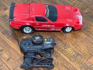Vintage 1990 New Bright Red Chevrolet Chevy Corvette RC Toy Model Car 1:18 Scale